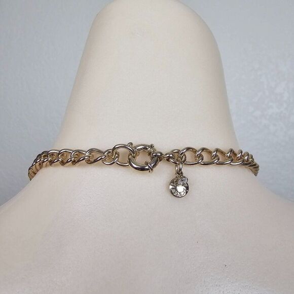 J. Crew Necklace Black White Acrylic Rhinestone Gold Tone Statement Chunky Bib - Picture 3 of 15